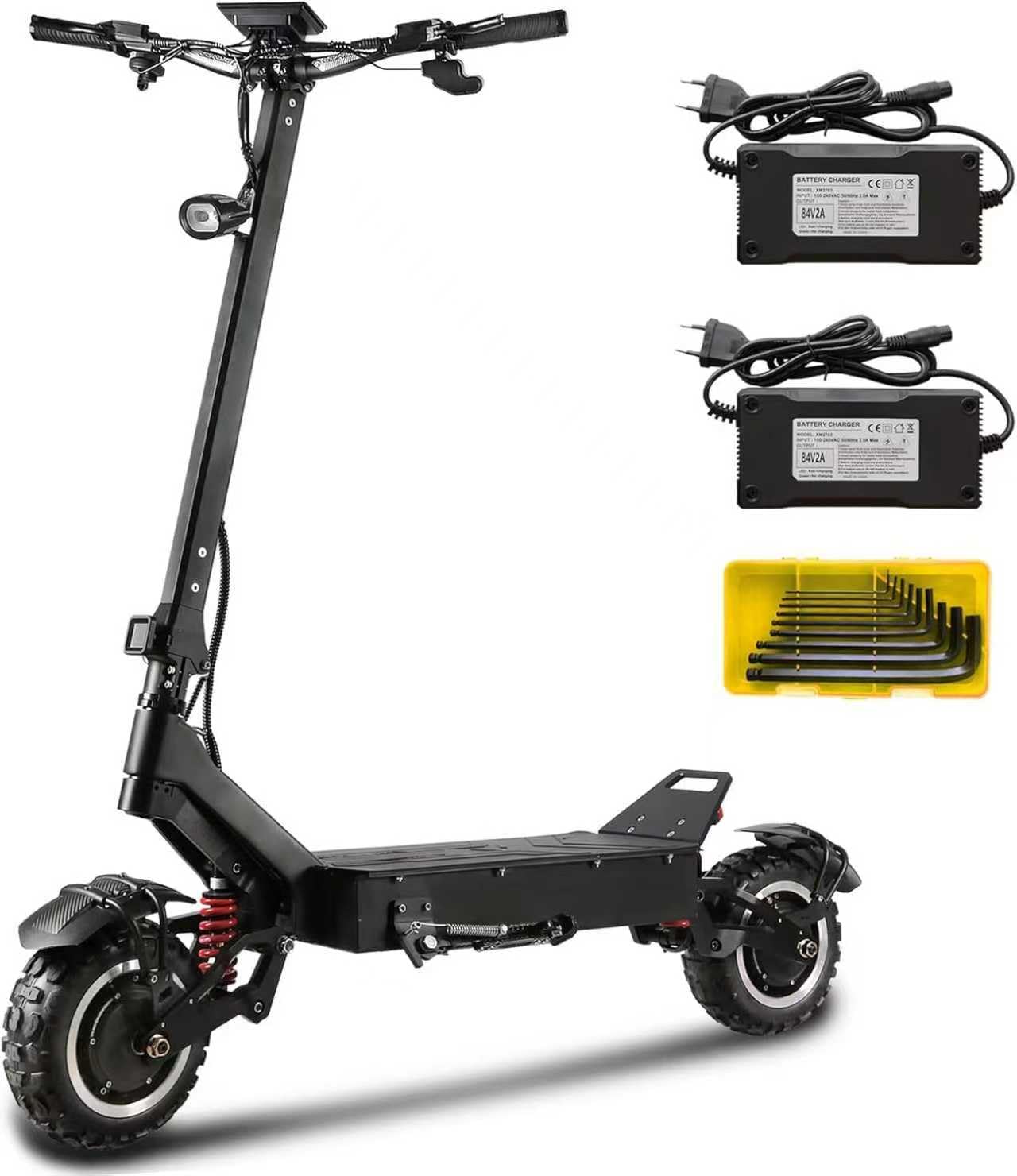 Electric Scooter for Adults with Seat 10000W Dual Motor TFT LCD Display Nutt Dual-Piston Hydraulic Brakes 60MPH Max