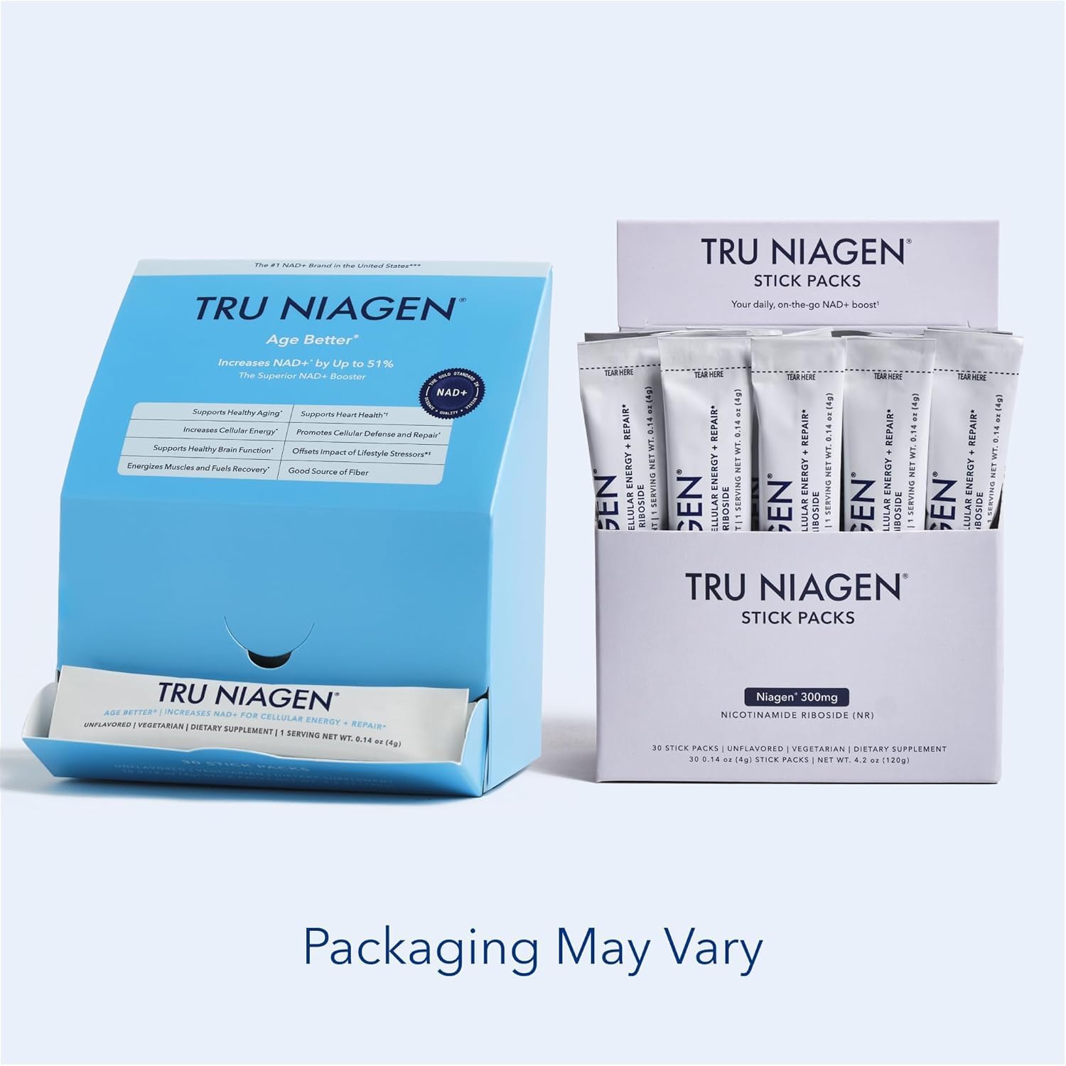 TRU NIAGEN NAD+ Booster with Hydration & Prebiotic Support Award-Winning Nicotinamide Riboside Mixing Powder for Cellular Energy, Repair & Healthy Aging - 30ct/300mg Stick Packs: On-The-Go Supplement - Image 2