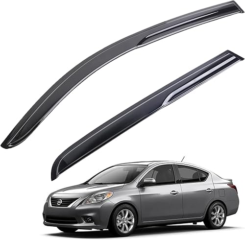 Miniatura 4 de ECNEREFERR Viseras de ventana Deflector de lluvia 94861 Juego de 4 piezas para Nissan Altima-Altima Sedan 2013-2018, deflector de ventana, viseras