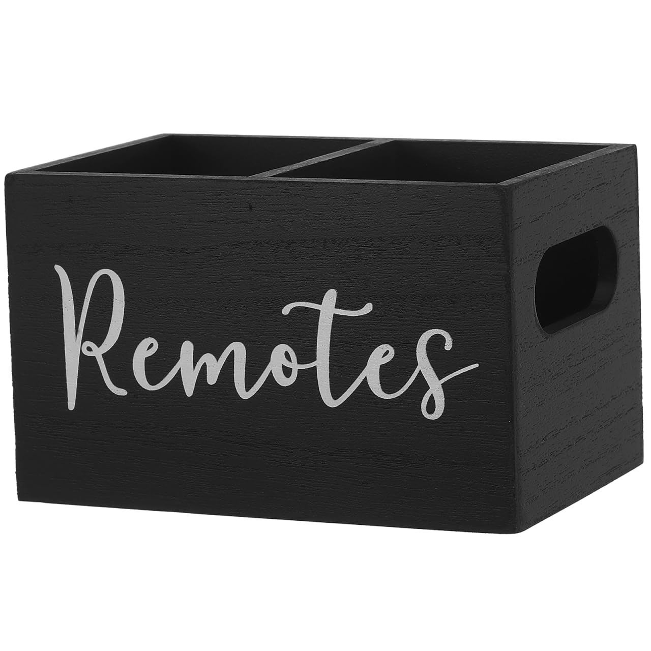 MUSISALY Remote Control Storage Box with Compartments Wooden Desk Organizer for Living Room and Office Tabletop Rustic Tv Remote Holder and Small Item Organizer