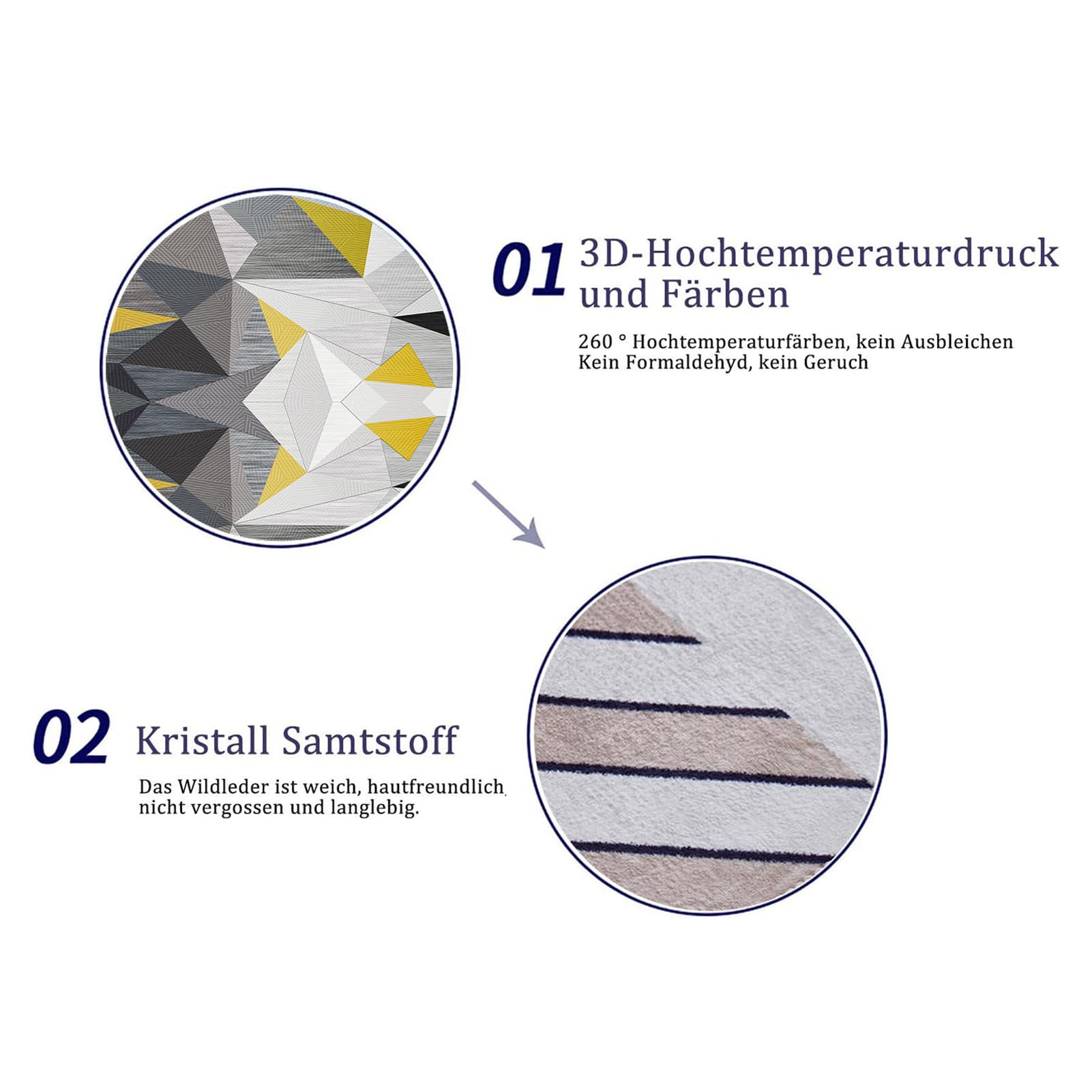 Teppichmatten 50X200CM rutschfest Läufer Teppich Lang Flur Grau Gelb Küchenmatten Küchenläufer Korridor Teppichläufer Waschbar Meterware Küchen Teppich Wohnzimmer Esszimmer