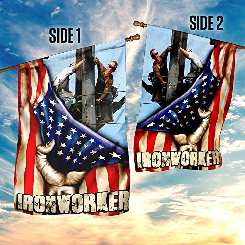 Flags-Proud Ironworker Flag QNK278F, Garden Flag (11.5