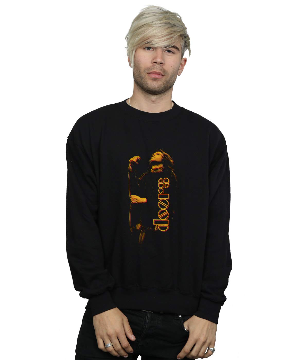 Absolute Cult Men's Black The Doors Jim Morrison Mic Sweatshirt XX-Large