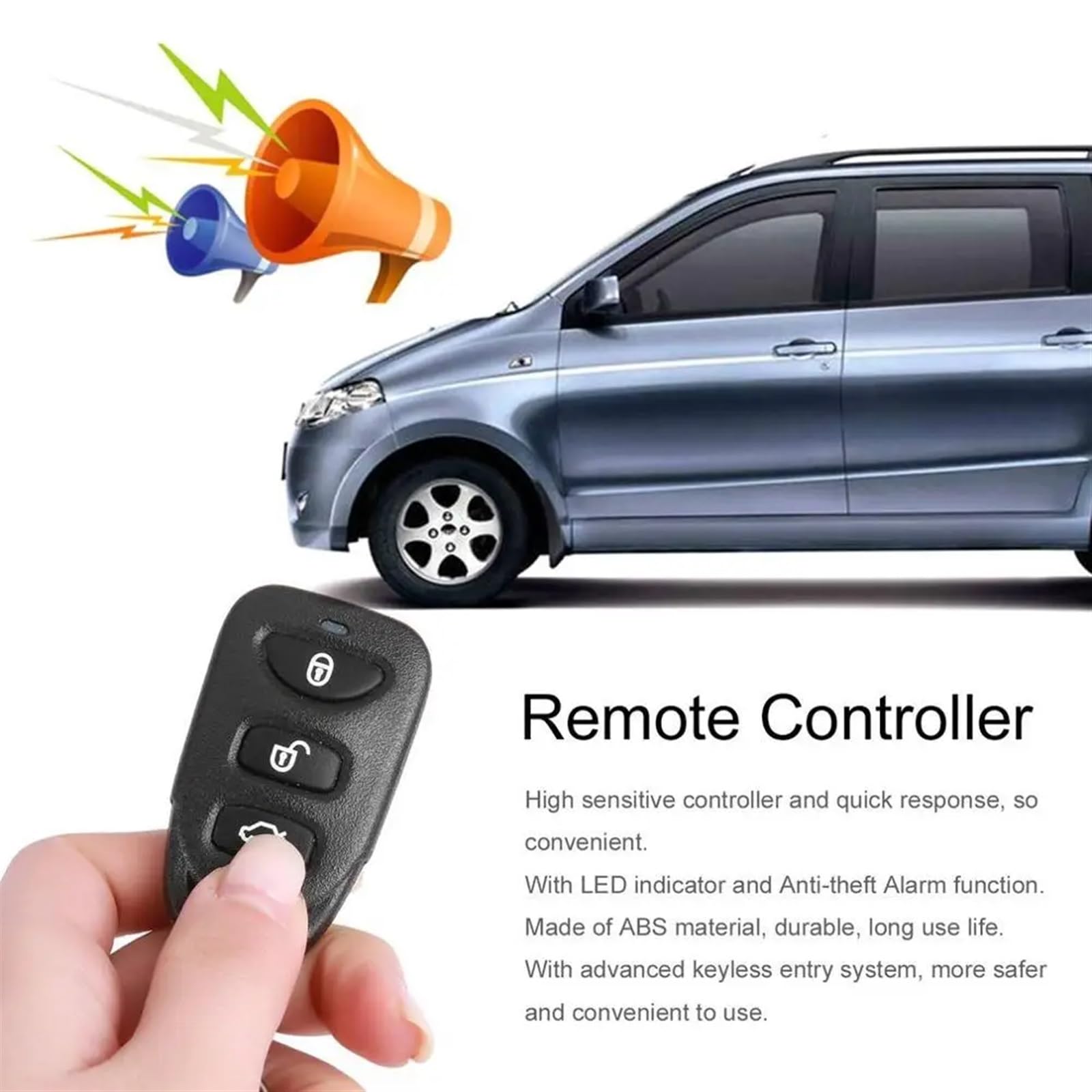 Universal DC 12V Coche Control Remoto Central Sistema de Bloqueo Puerta Kits vehículos Alarma antirrobo Entrada sin Llave Fácil instalación y Amplia compatibilidad
