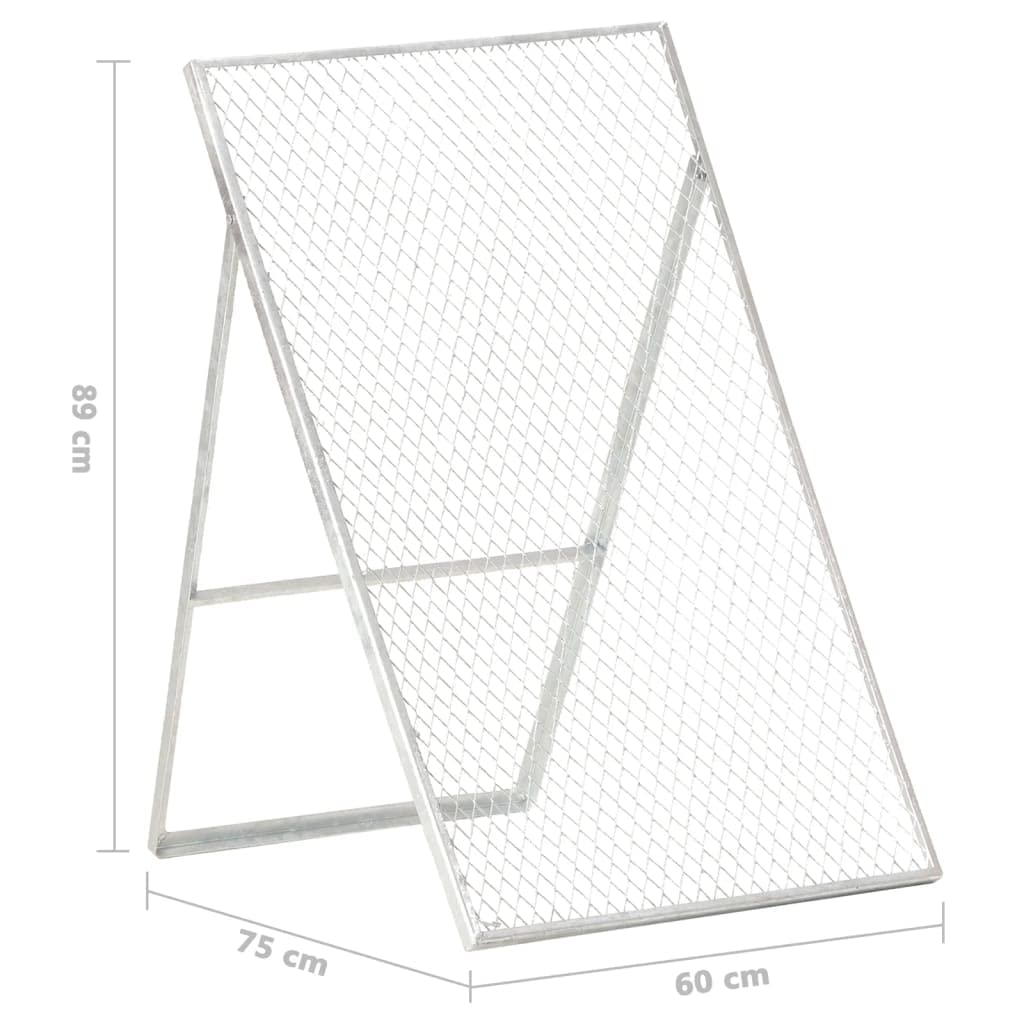 Gartensieb aus verzinktem Stahl 60x75x89 cm, multifunktionales Gartenwerkzeug für Kompost und Boden mit verstellbarem Winkelrahmen, klappbar und rostfrei für Gartenpflege und Rasenpflege