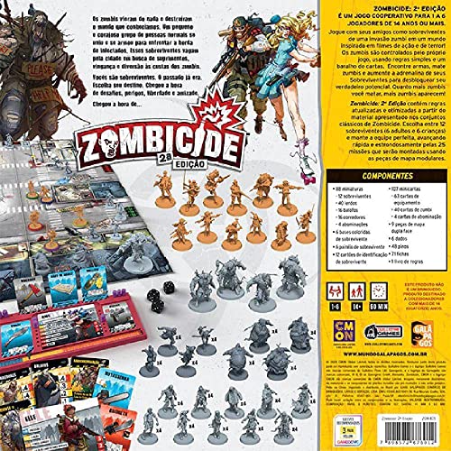 Galápagos, Zombicide (2ª Edição), Jogo de Tabuleiro Cooperativo, 1-6 jogadores, 30-60min