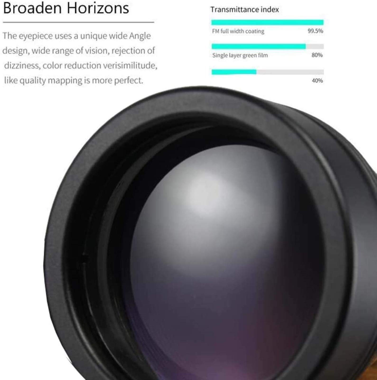 Telescopio portátil Alta Potencia, binoculares para Exteriores, telescopio HD con Poca luz para observación Aves, Viajes, observación Estrellas, conciertos, Deportes, para Interiores y Exteriores.