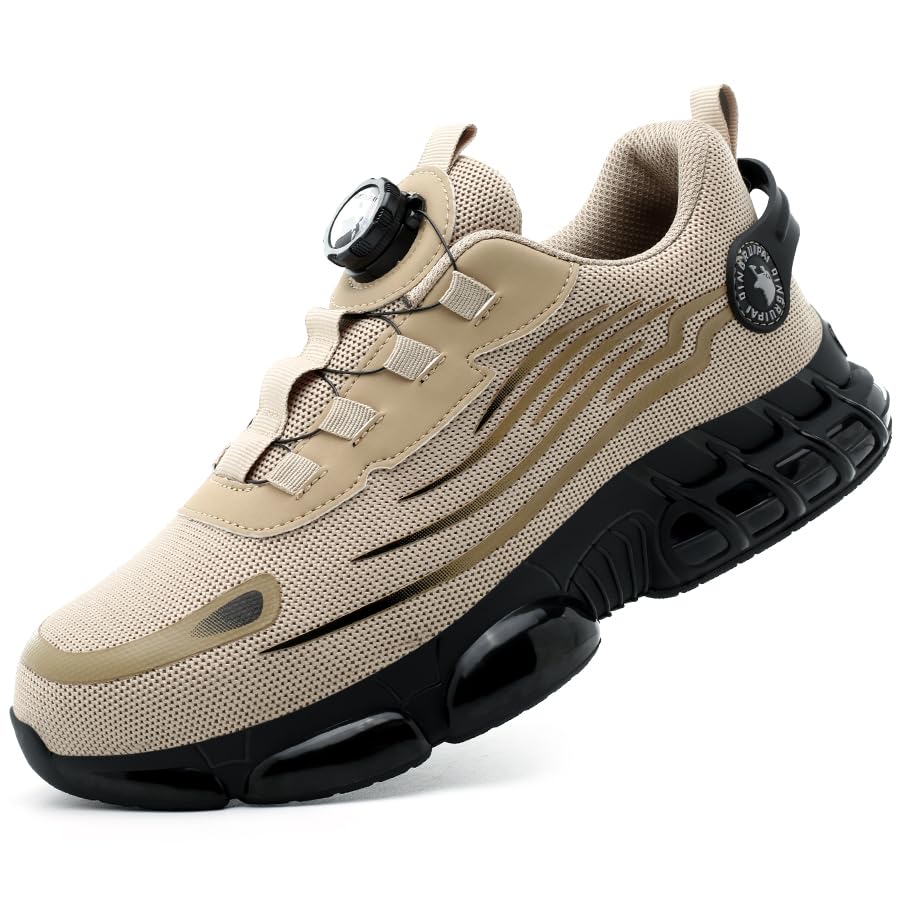 Image of Steel Toe Shoes for Men Women Safety Work Shoes Air Cushion Construction Industrial Shoes Safety Shoes Lightweight Steel Toe Sneakers for Men