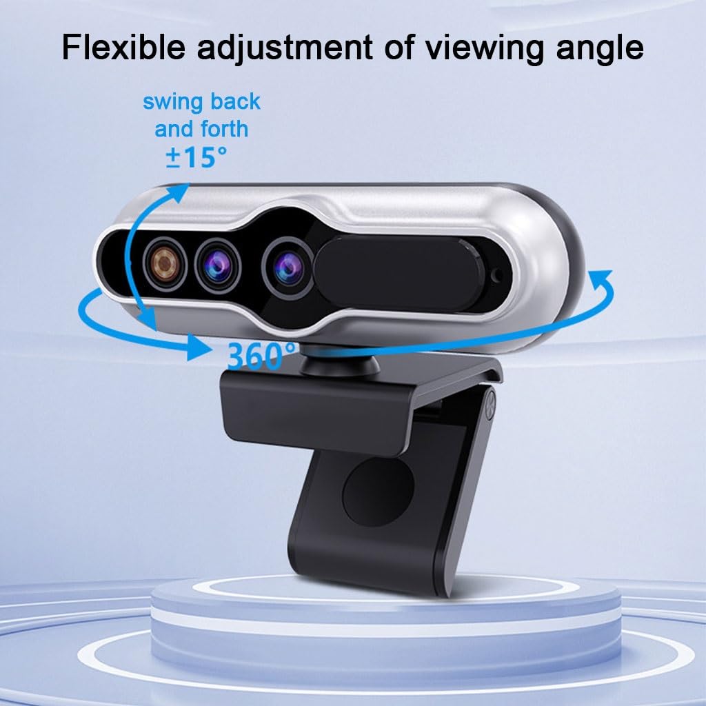 2K Webcam, Video Calling, Mikrofon Z Eliminacją Szumów, Streaming Camera, Ochrona Prywatności, Auto-Focus, Web Camera USB Plug And Play Do Nauki Online I Spotkań