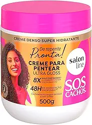 Salon Line, Creme para Pentear, SOS Cachos, De Repente Pronta, Vegano - Para Cabelos Cacheados e Crespos, 500g