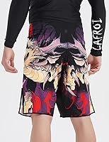 Vista 5 de LAFROI QJK01 - Pantalones cortos de boxeo para hombre con cordón y bolsillo