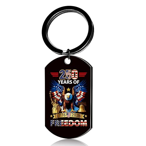 250th Anniversary America Keychain Gifts 250 Years of 1776-2026 Key