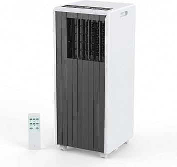 8,000 BTU Portable Air Conditioner for Rooms Up to 350 Sq.Ft Bedroom Dorm Home Office, 4-in-1 AC Unit with Cool, Dehumidifier Fan, Sleep Mode, 50dB Quiet, Remote Control, Window Kit, 360 Wheels