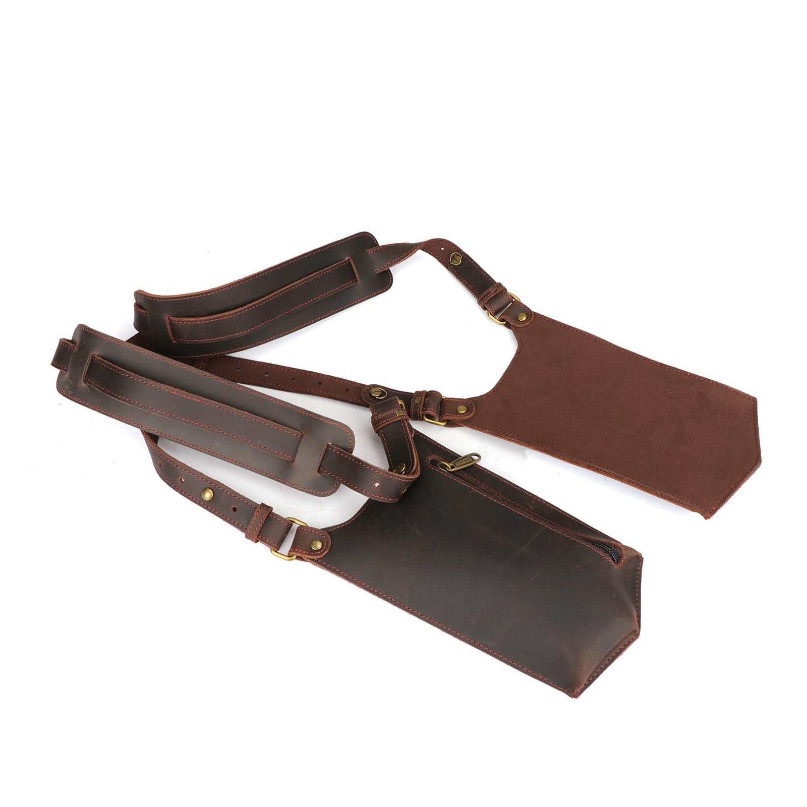 TOURBON - Sac à bandoulière antivol sous le bras pour hommes, sac en cuir avec sangle réglable, poche discrète