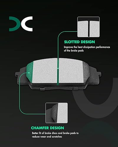 Miniatura 2 de SCITOO Juego de pastillas de freno de cerámica D829 Reemplazo delantero para Acura RSX 2002-2006, Honda Civic 2006-2011, Honda S2000 2000-2009