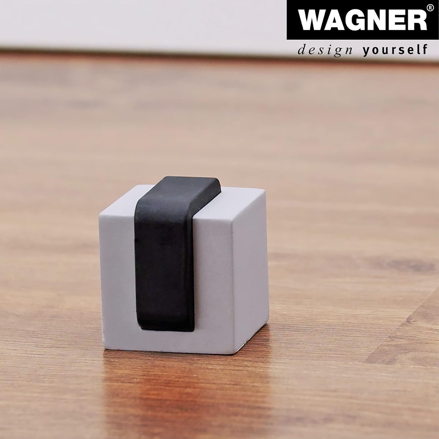 Wagner Doorstop Concrete Cube, 40 x 45 x 45 mm, Design Buffer Made of Concrete + Soft Thermostatic Rubber - Image 5