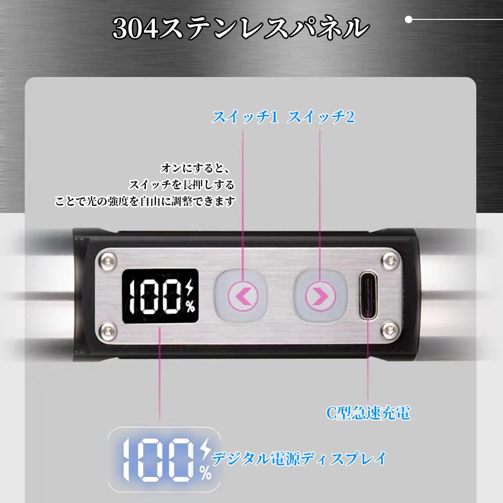 Amazon.co.jp : YZYOE 6つのLED充電可能宝石懐中電灯玉鑑定ランプ、超