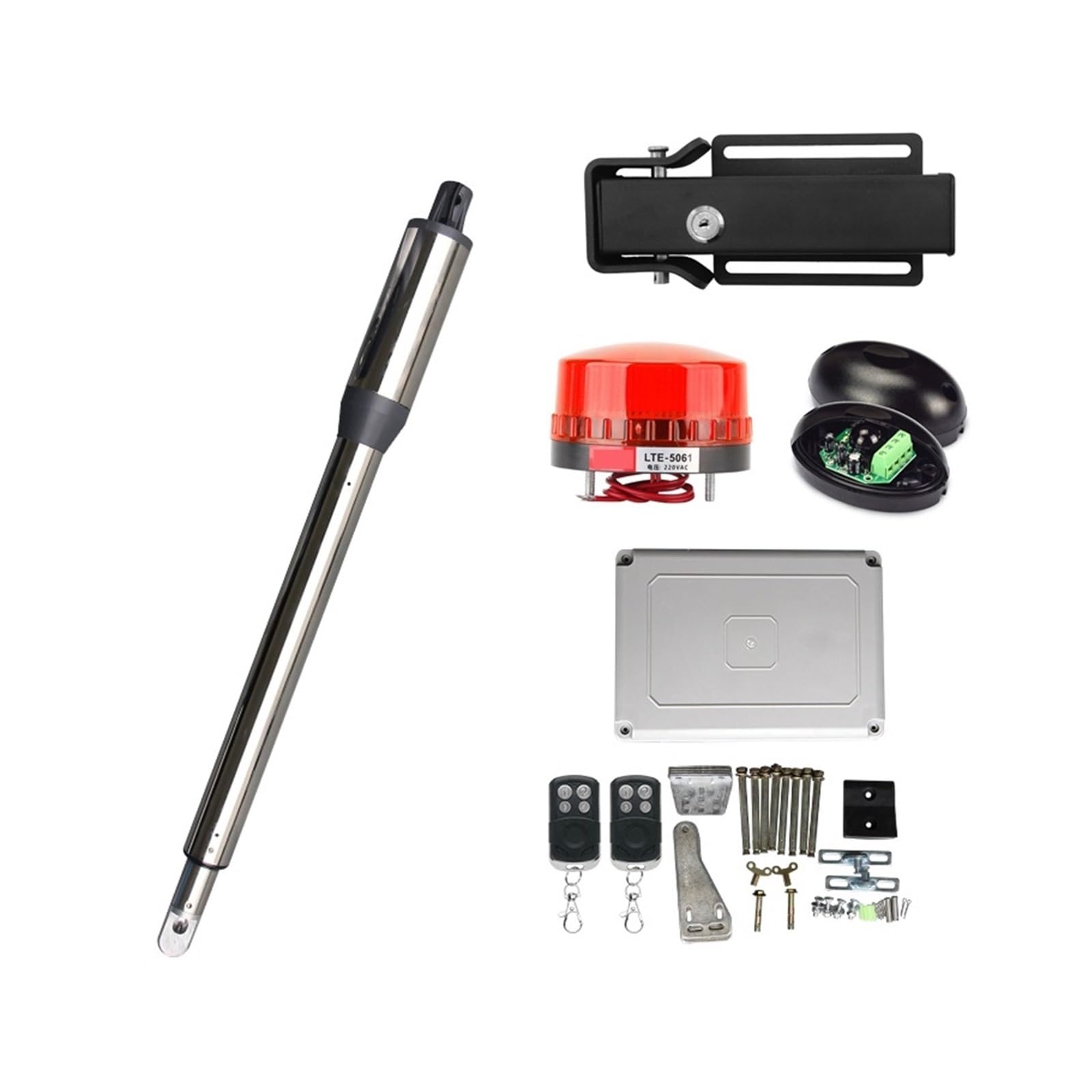 Rsgxlfqzvak Kit 6 Automatic Door Opener, Automatic 300Kg Single Leaf Door Electric Swing Gate Opener Motor Dc Linear Actuator Operator Access Control System(Kit 6)