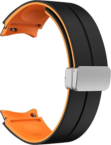 Miniatura 7 de Correa de silicona magnética sin huecos, compatible con Samsung Galaxy Watch 4 de 1.575 pulgadas, 1.732 pulgadas, Galaxy Watch 5 de 1.575 pulgadas,