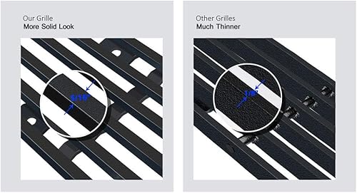 Miniatura 5 de APS Premium acero inoxidable SS negro Billet parrilla inserto combinado compatible con Suzuki Grand Vitara 2006 2007 2008 2009 2010 2011 2012