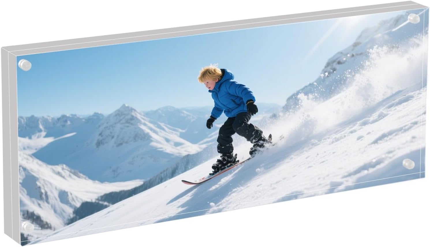 5×7 Acrylic Photo Frames 3 Pack,12mm+12mm Thick Magnetic Double Sided Free-Standing Transparent Picture Frame for Tabletop Display. (Transparent, 5X7)