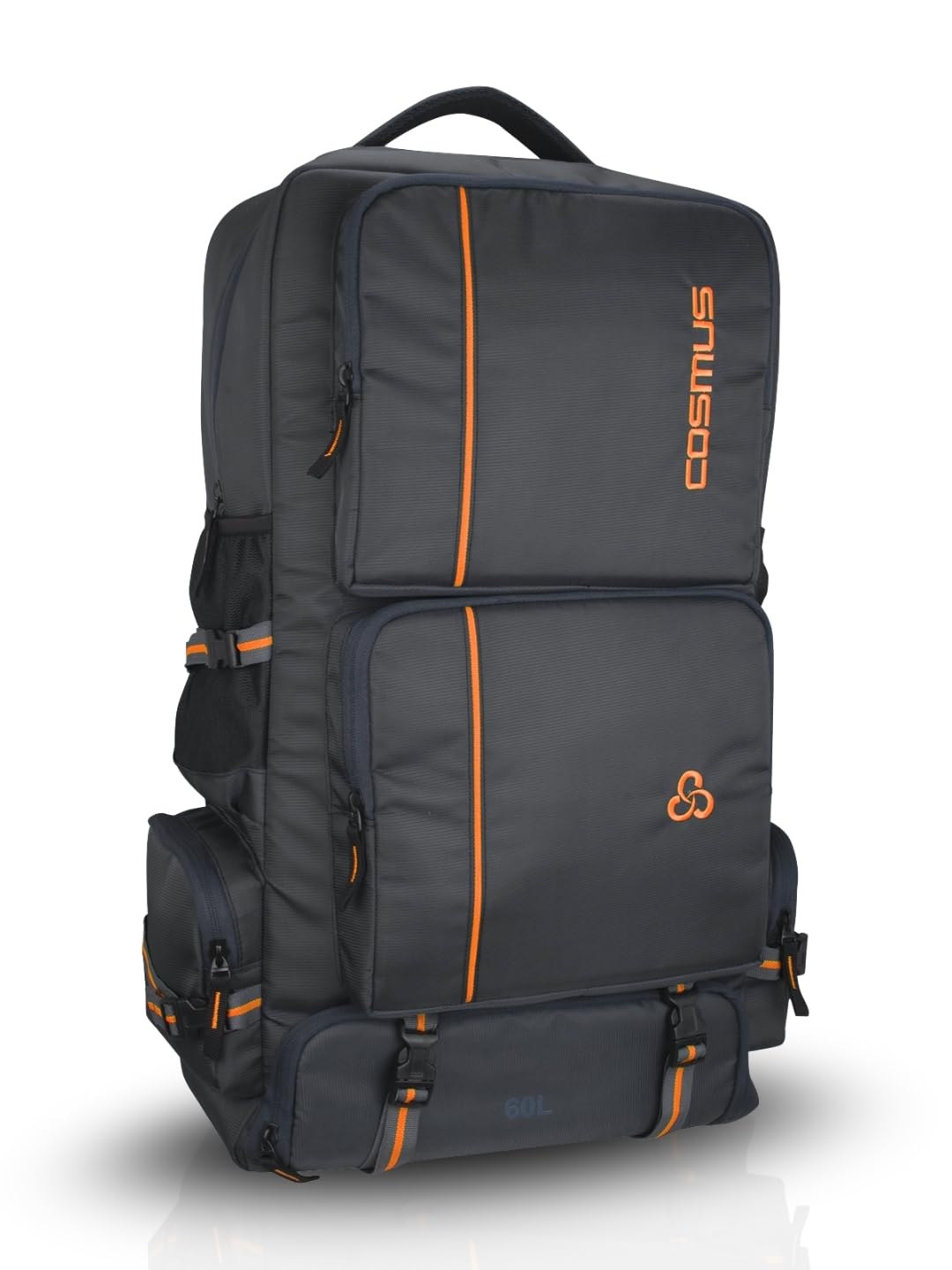 Everest Grey 60 Ltrs Rucksack Travel Backpack Bag for Trekking Hiking Bag with Shoe Compartment