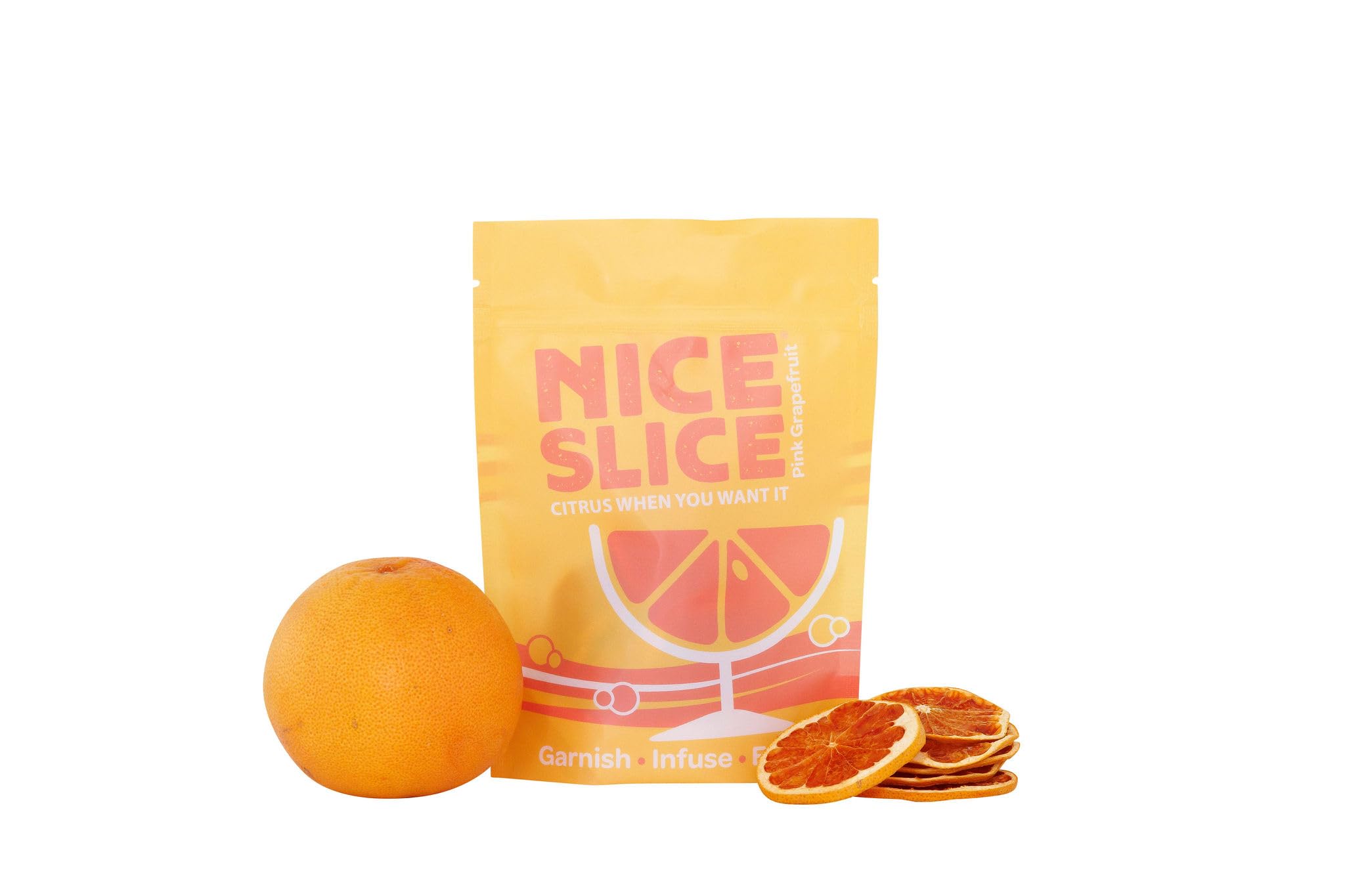 NICE SLICE - Air Dried Grapefruit Slices - 13 Slices (25/26 servings) - 100% Natural for Cocktails, Hot and Cold Drinks, Cooking, Baking - Citrus When You Want It - Great Garnish