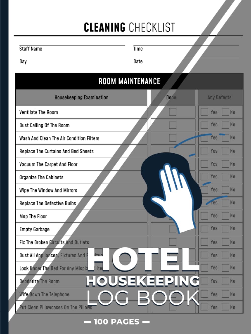 Buy Hotel Housekeeping Logbook Hotel Housekeeping Checklist Daily