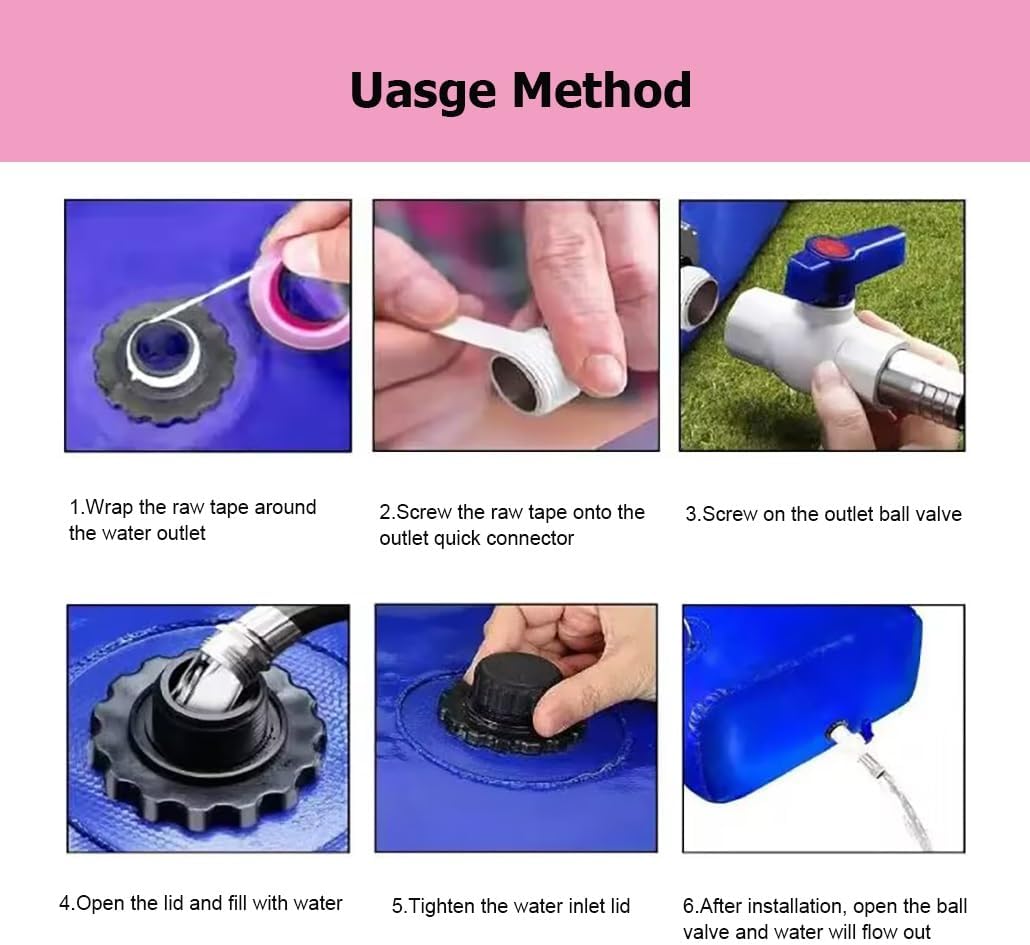 75-4029 L Water Bladder Storage Containers, Emergency Soft Water Bag Tank with Valve for Camping RV Drought Resistance Fire Prevention(2x1.5x0.76m/2271L/600gal)