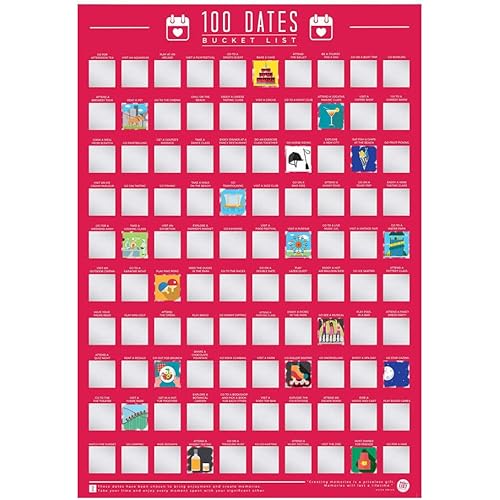 100 Dates Bucket List Scratch Poster