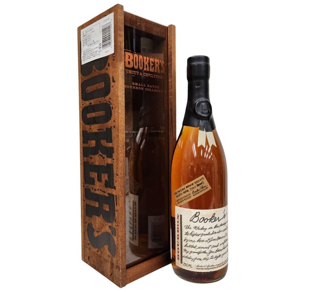Amazon.co.jp: ブッカーズ 2024 62度 750ml 木箱入り バーボン