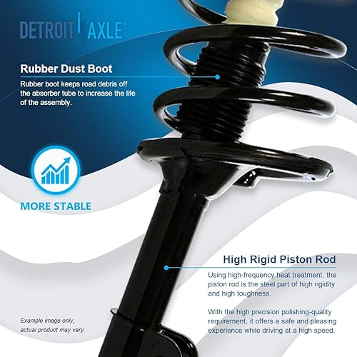 Miniatura 151 de Detroit Axle - Puntal delantero para Hyundai Sonata 2012-2014 2012-2015 Kia Optima, puntal lateral izquierdo con montaje de resorte helicoidal 2013