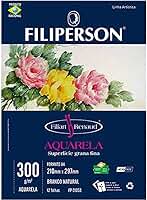 Bloco Filiart Renaud Aquarela A4 12 Folhas, Branco, 300G, Filiperson Papeis, 1053