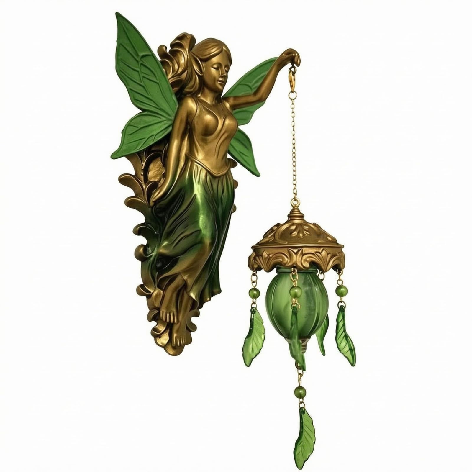 ＡＷＨＡＯ Vintage Lantern Wall Lamp Chain-Hung Wall Lamp Ornament Gold-Toned Indoor Lighting, Bronze, Green, Mermaid