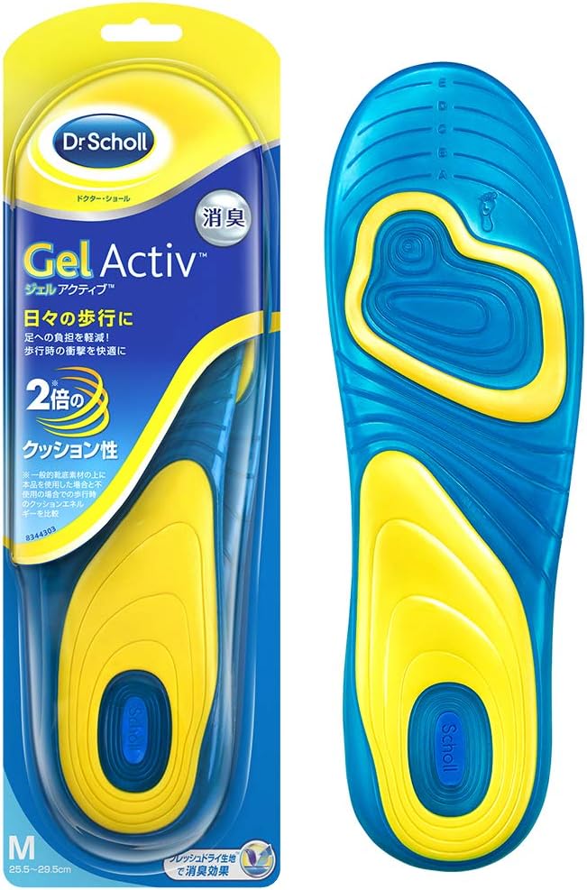 Insole Shock Absorption Insole Deodorant Dr. Scholl's Gel Active Everyday Daily M (25.5cm-29.5cm)
