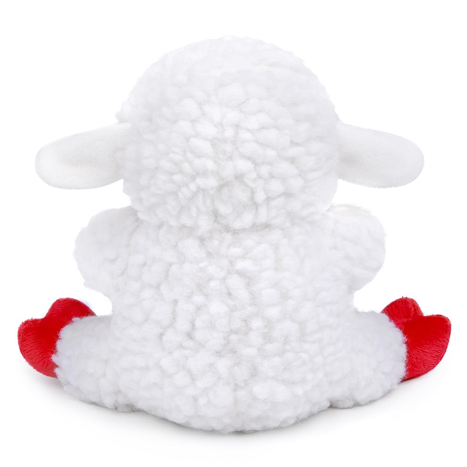 Tiny Heart Love Lamb Plush Toy 13cm/5”, sit Cuddly Stuffed Animal Cute Sheep Super Soft Home Decoration Toys Romantic Valentine's Day Gifts for Boys Girls Kids red