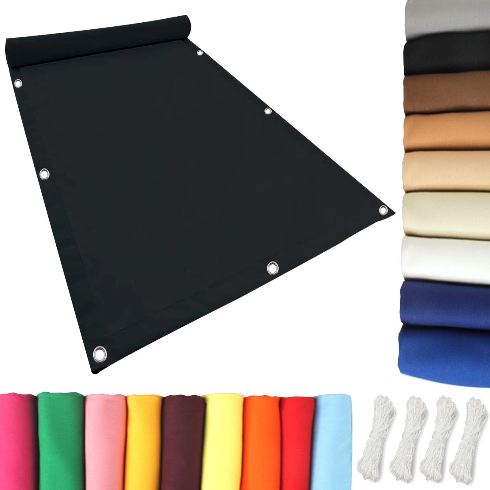 Voile d'ombrage terrasse 1.6 x 4 m contre la chaleur du patio