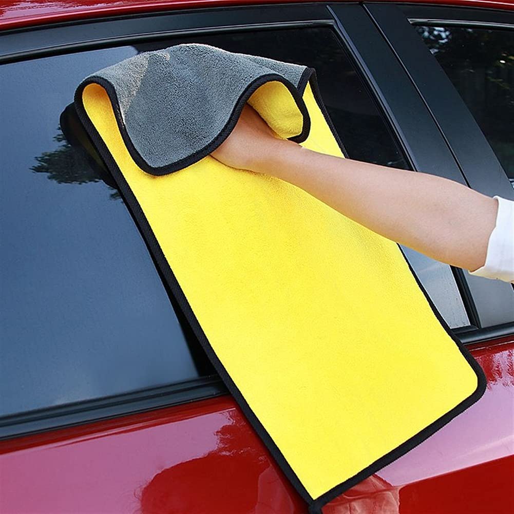 Panno per la pulizia in microfibra Microfibra Auto Car Cleaning Asciugatura Panni Asciugamani per autolavaggio Straccio Detailing Asciugamano per auto Super assorbente Assorbe Cera Lucidatura (Color