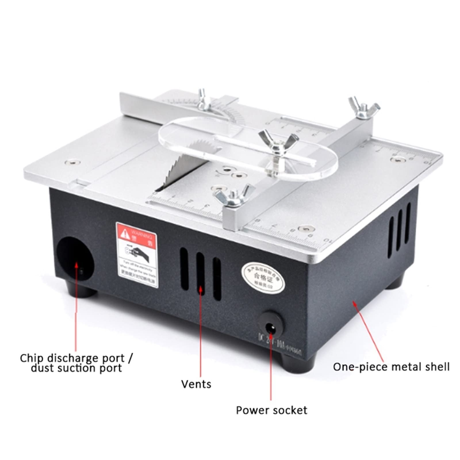 Mini sierra de panel mesa S3, banco pequeña eléctrica for carpintería, modelo Hobby hecho a mano, herramienta corte for manualidades, Motor 775 63mm/2,5 pulgadas,Maquinaria eficiente