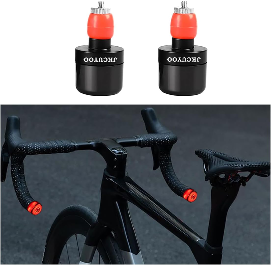 2 tapones de extremo para manillar de bicicleta, 7 colores cambiantes, luz final para manillar de bicicleta para paseo nocturno, luces traseras LED