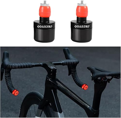 2 tapones de extremo para manillar de bicicleta, 7 colores cambiantes, luz final para manillar de bicicleta para paseo nocturno, luces traseras LED