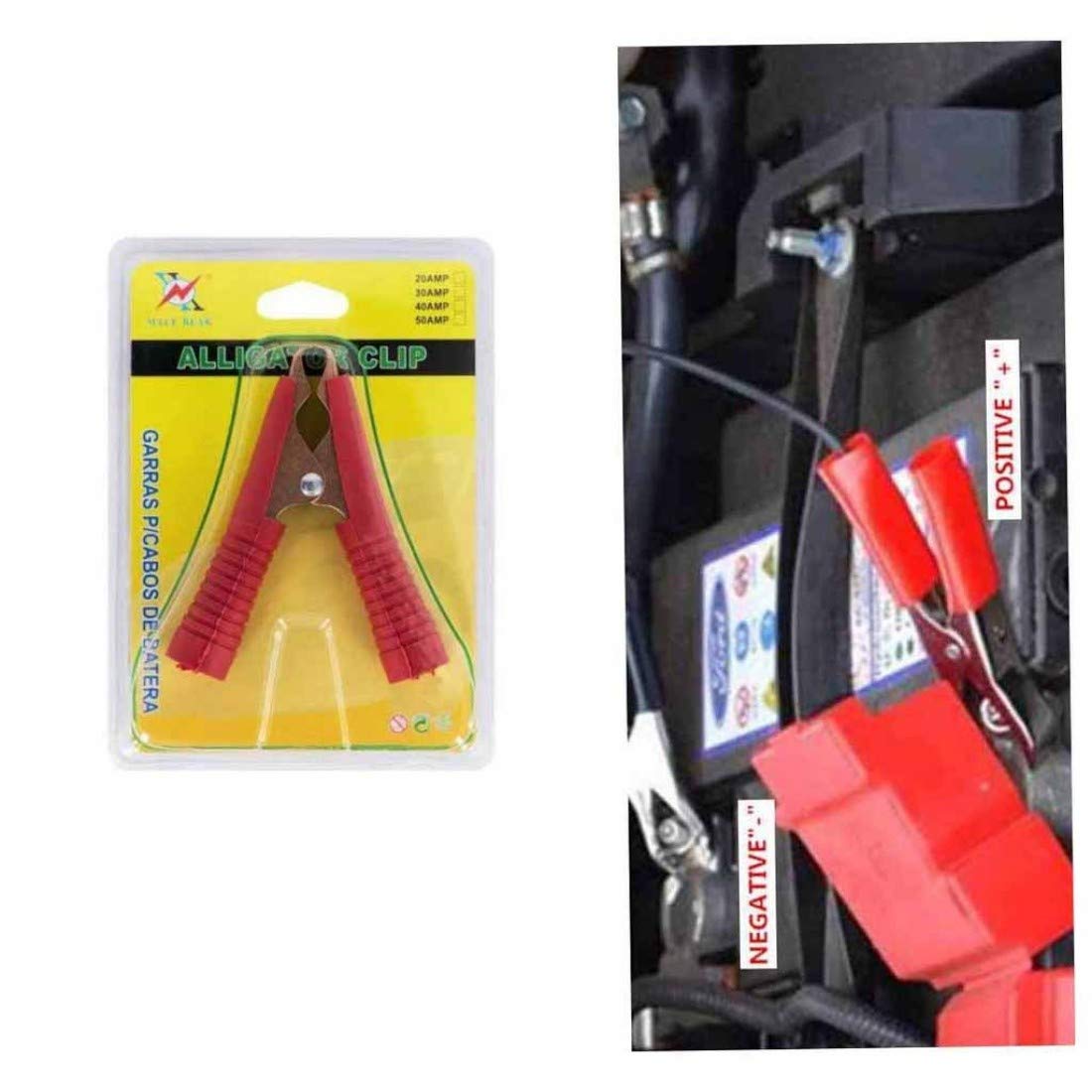 Diy Crafts 9816 Battery Booster Jumper Cable Car, Multicolor, Pack of 2