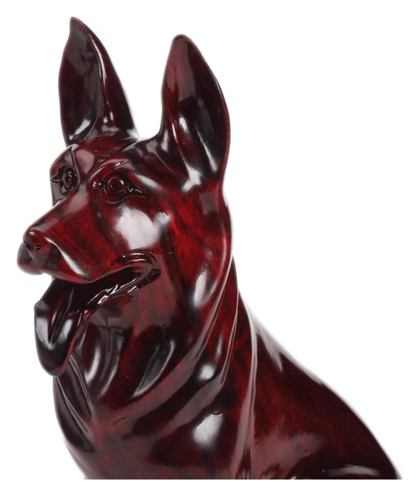 Amazon.co.jp: 彫刻の卓上像 富中国の干支犬の彫刻装飾木製赤犬装飾