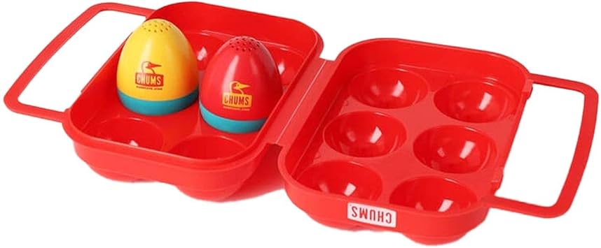 チャムス(CHUMS) ブービーエッグソルトu0026ペッパー CH62-1456-0000-00 卵ケース:h7.5×w15×l11cm、スパイスケース:h5.5cm(直径4.8cm)