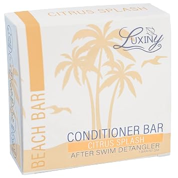 Luxiny Natural Conditioner Bars for Hair, Made in USA, a Sulfate Free Conditioner Bar for up to 70 Uses at Home or as a Travel Conditioner All Hair Types, 50g Citrus Splash