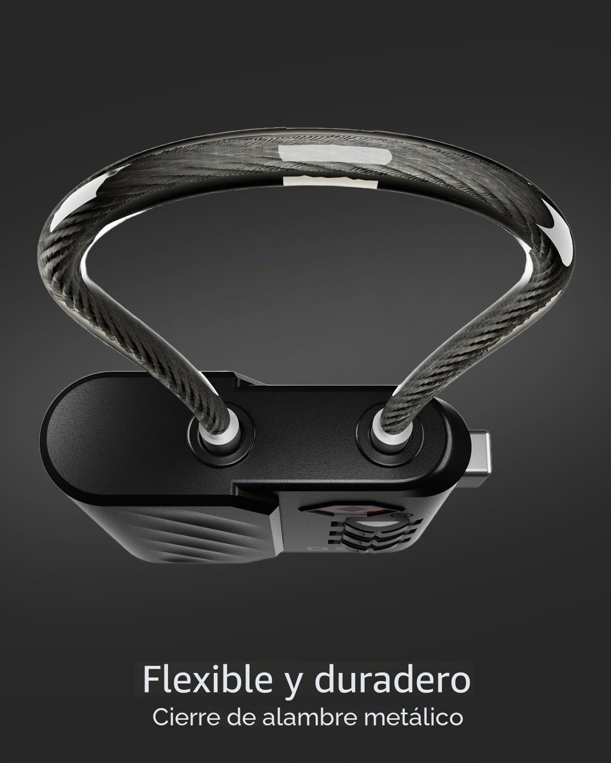 SBS Track My Lock - Candado TSA con localizador Finder Integrado, Compatible con Apple Dove è (iOS), Bloqueo de combinación de 3 dígitos, Alarma de 60 dB, Carga USB-C, Ideal para Maletas y Bolsos