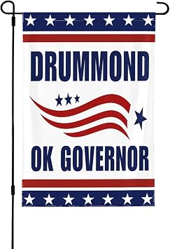 Gentner Drummond for Governor 2026 Flag Support Gentner Drummond Garden Flags 12.5"x18" Double Sided Banner Yard Signs