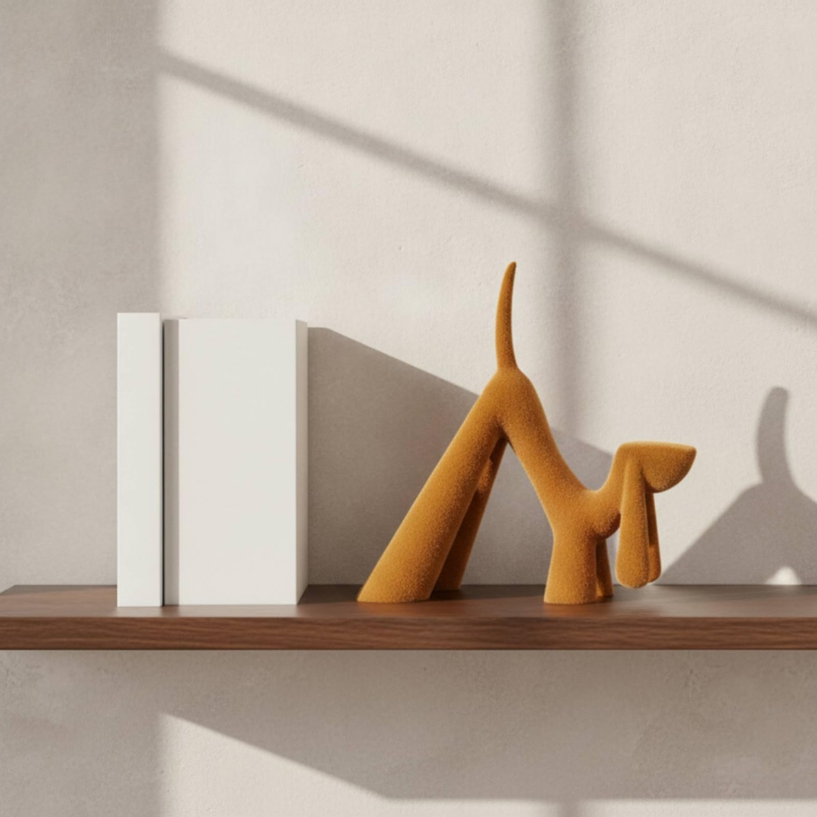 Baoblaze Escultura Metálica Estatua Perro Figurilla Decorativa Adorno Abstracto Estilo Contemporáneo Adecuada para Hogar Estudio Sala Entrada