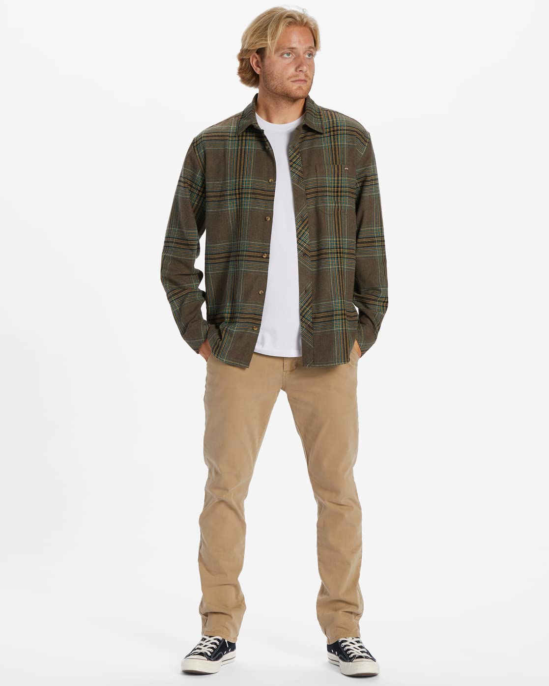 Billabong Coastline Flannel - Camisa de Manga Larga para Hombre
