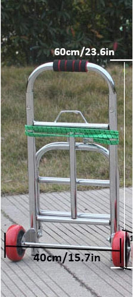 Steel Multi-Functional Luggage Trolley with Anti Puncture Solid Rubber Wheels and 100 kg Capacity Folding Shopping Cart with Wheels for Garden, Workplace (Style #6) (Style #4)
